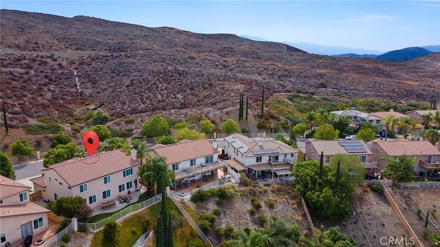 25 Vista Palermo, Lake Elsinore, CA 92532 - aerial view of property and surrounding area with nearby suburban area and mountains