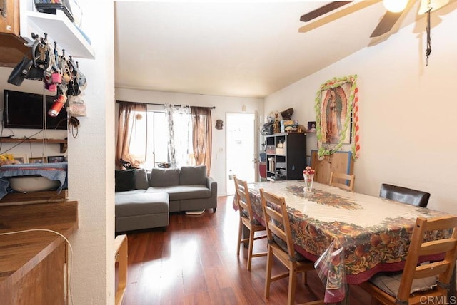 3819 47th St, San Diego, CA 92105 - dining room featuring ceiling fan and wood finished floors