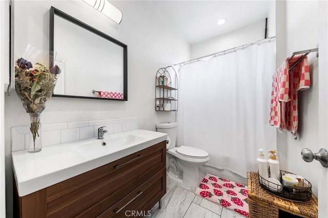 418 N Dalton Ave, Azusa, CA 91702 - bathroom featuring vanity and marble finish floors