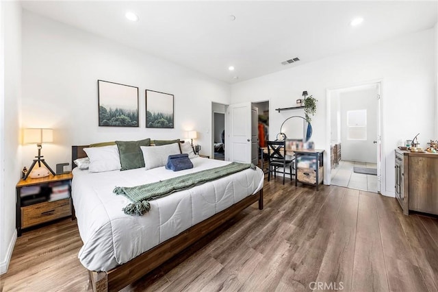 418 N Dalton Ave, Azusa, CA 91702 - bedroom with wood finished floors and recessed lighting