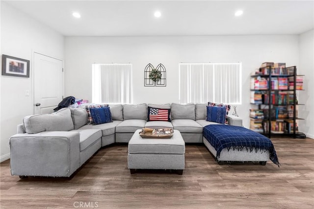 418 N Dalton Ave, Azusa, CA 91702 - living area featuring wood finished floors and recessed lighting