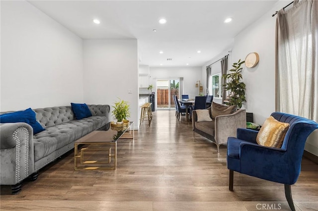 418 N Dalton Ave, Azusa, CA 91702 - living area with wood finished floors and recessed lighting