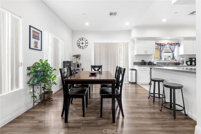 418 N Dalton Ave, Azusa, CA 91702 - dining space with dark wood-style floors and recessed lighting