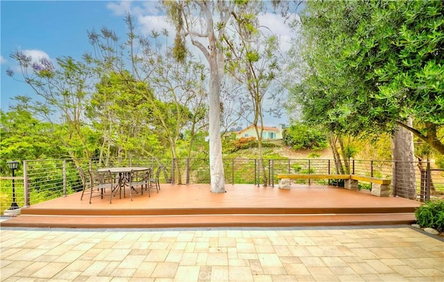 5276 Willow Wood Rd, Rolling Hills Estates, CA 90274 - view of patio / terrace featuring outdoor dining space and a deck