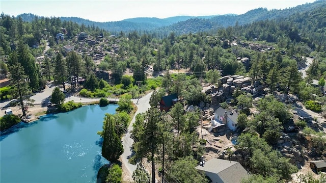 2226 Evans Dr, Arrowbear, CA 92382 - aerial view of a forest and a water and mountain view