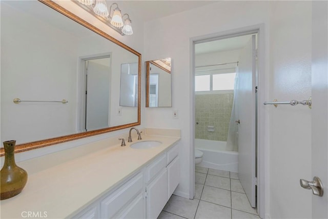 2406 Descanso Way, Torrance, CA 90504 - full bath featuring vanity, tile patterned floors, and shower / tub combination