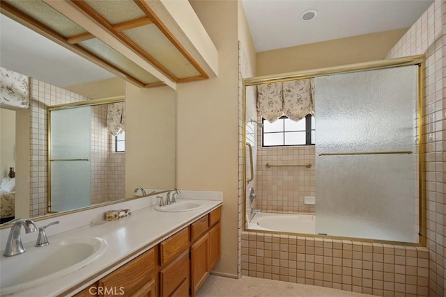 27815 Sheffield, Mission Viejo, CA 92692 - full bath featuring tiled shower / bath combo and double vanity