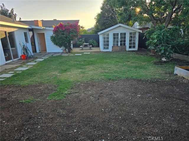 24921 Cypress St, Lomita, CA 90717 - view of yard with an outdoor structure and a patio
