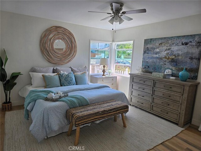 24921 Cypress St, Lomita, CA 90717 - bedroom featuring light wood-type flooring and a ceiling fan