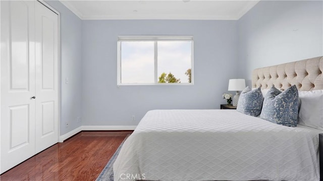 12272 Media Panorama, North Tustin, CA 92705 - bedroom featuring dark wood-style flooring and ornamental molding