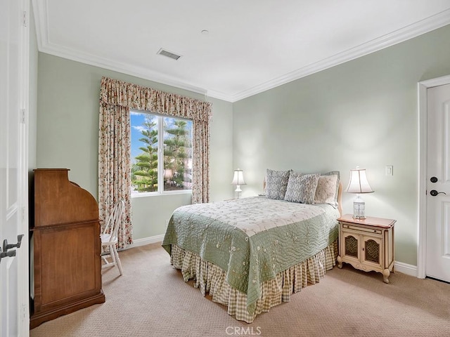 12272 Media Panorama, North Tustin, CA 92705 - carpeted bedroom with ornamental molding and baseboards