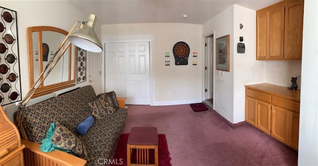 3854 Canvasback Ct, Merced, CA 95340 - living room featuring dark colored carpet and baseboards