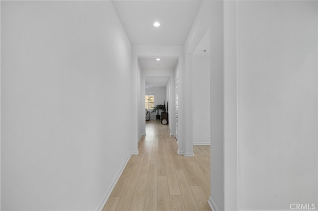 11937 Wandering Way, Corona, CA 92883 - corridor featuring light wood-type flooring and recessed lighting