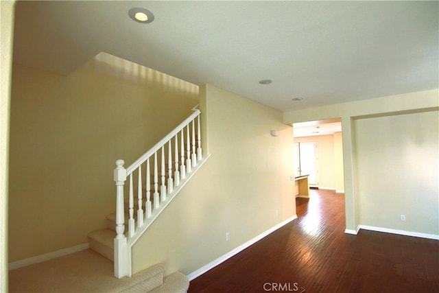 629 E Gardenia Dr, Azusa, CA 91702 - stairs with wood finished floors and recessed lighting