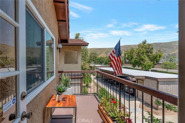 3246 Little Mountain Dr Unit D, San Bernardino, CA 92405 - balcony featuring a mountain view