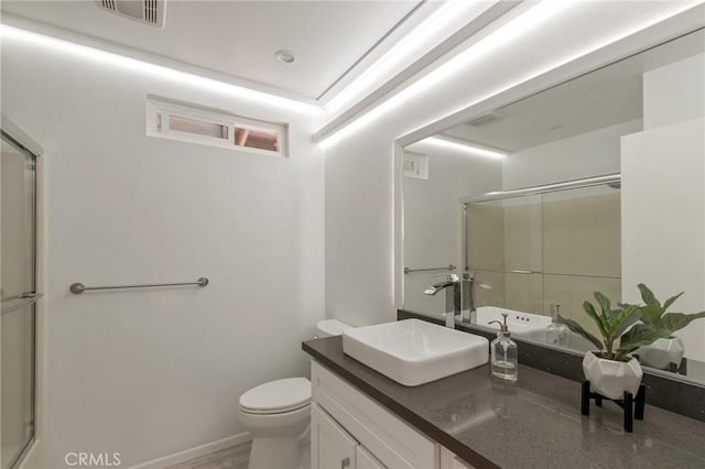 3246 Little Mountain Dr Unit D, San Bernardino, CA 92405 - bathroom with vanity and an enclosed shower