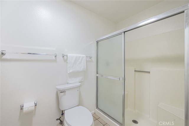 44118 Ruthron Ave, Lancaster, CA 93536 - bathroom with an enclosed shower and tile patterned flooring