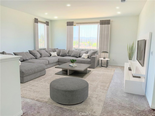 17727 Santa Lucia Ct, Riverside, CA 92503 - carpeted living room with healthy amount of natural light and recessed lighting