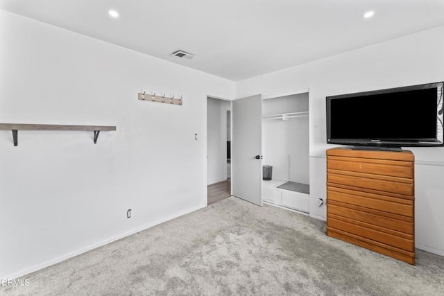 1904 N 7th St, Port Hueneme, CA 93041 - unfurnished bedroom featuring light colored carpet, a closet, and recessed lighting
