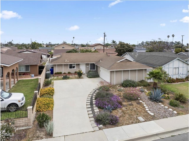 1904 N 7th St, Port Hueneme, CA 93041 - ranch-style home with a residential view, an attached garage, and driveway