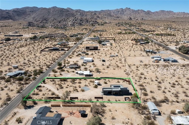 6640 Mount Shasta Ave, Joshua Tree, CA 92252 - view of rural area featuring a desert landscape and property boundaries highlighted