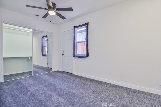 1962 E 114th St, Los Angeles, CA 90059 - unfurnished bedroom with carpet flooring, a ceiling fan, and a closet