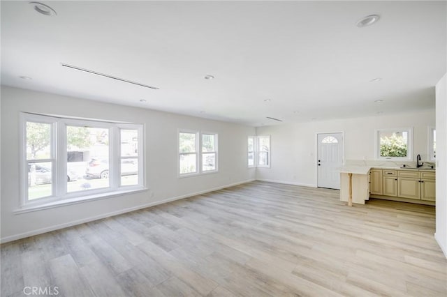 1038 N Columbus Ave, Glendale, CA 91202 - unfurnished living room featuring light wood-style floors