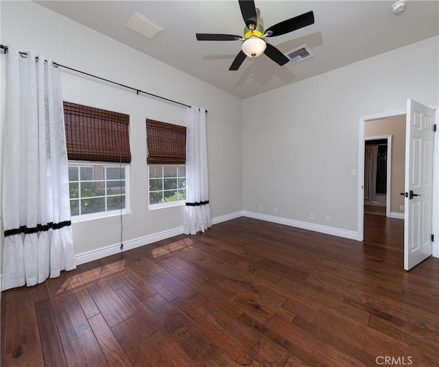 125 W Franklin Ave, Ridgecrest, CA 93555 - unfurnished room with ceiling fan, a smoke detector, and wood-type flooring