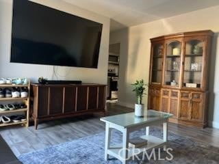 942 Front St, Perris, CA 92570 - living room with wood finished floors