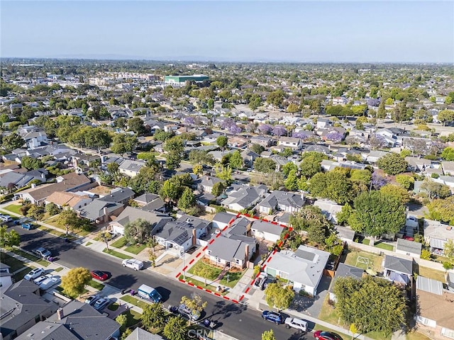 1872 Tulane Ave, Long Beach, CA 90815 - aerial view of residential area with property boundaries highlighted