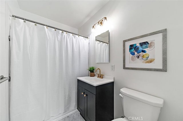 1872 Tulane Ave, Long Beach, CA 90815 - bathroom featuring vanity, marble finish flooring, and a shower with shower curtain