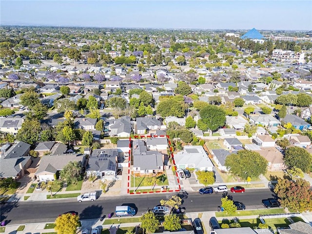 1872 Tulane Ave, Long Beach, CA 90815 - aerial perspective of suburban area with property boundaries highlighted