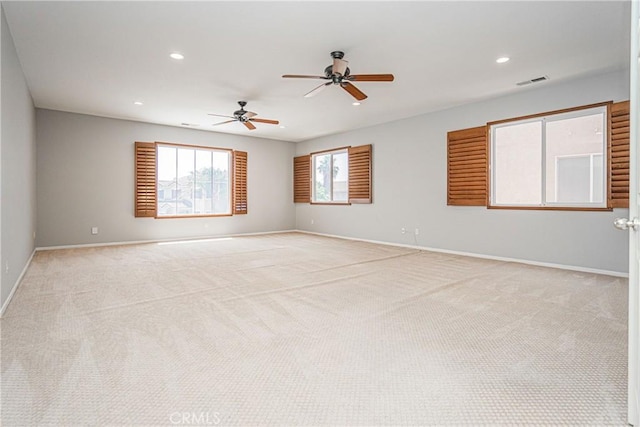 6221 Ruby Crest Way, Jurupa Valley, CA 91752 - empty room with recessed lighting, ceiling fan, and light colored carpet