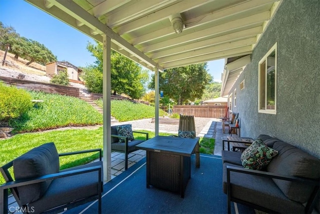 7635 Sombrilla Ave, Atascadero, CA 93422 - view of patio featuring an outdoor living space