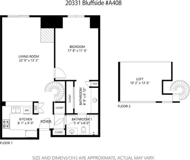 20331 Bluffside Unit A408, Huntington Beach, CA 92646 - view of property floor plan
