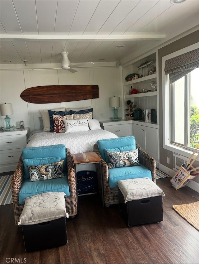 711 Pacific Coast Unit 109, Huntington Beach, CA 92648 - bedroom with wood finished floors and wooden ceiling