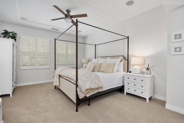 3239 Avenida La Cima, Carlsbad, CA 92009 - bedroom with light carpet and ceiling fan
