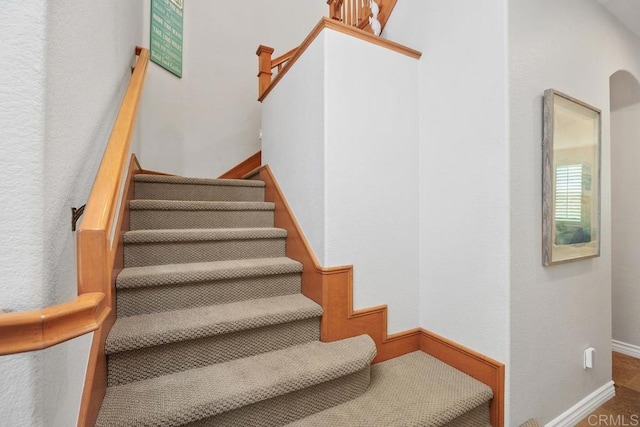 3239 Avenida La Cima, Carlsbad, CA 92009 - stairs with baseboards and carpet floors
