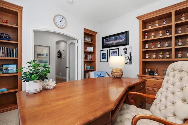 3239 Avenida La Cima, Carlsbad, CA 92009 - home office featuring arched walkways and built in features