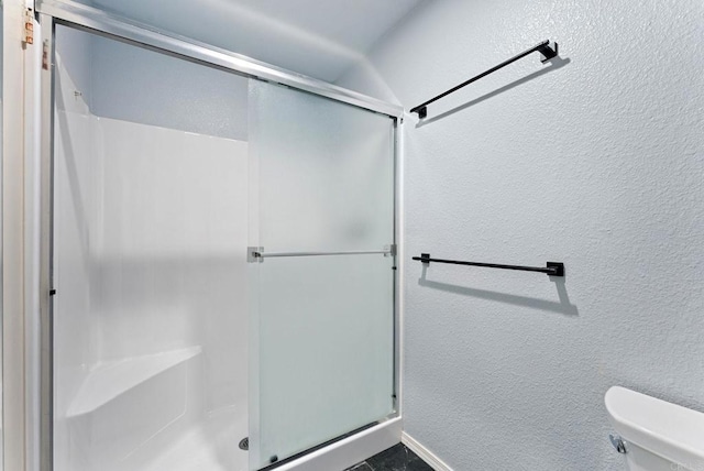 155 Countrywood Ln, Encinitas, CA 92024 - full bath featuring a shower stall and a textured wall