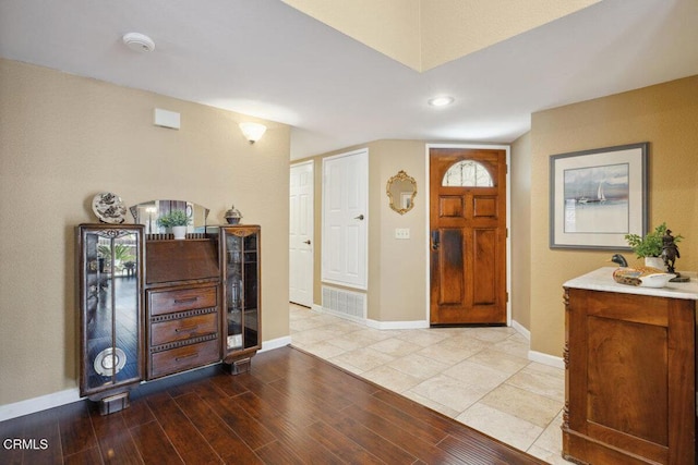 116 La Veta Dr, Camarillo, CA 93012 - foyer with recessed lighting and wood finished floors