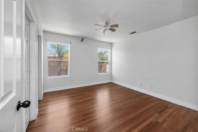 5 Vista Loreta, Lake Elsinore, CA 92532 - unfurnished room featuring a ceiling fan and dark wood finished floors