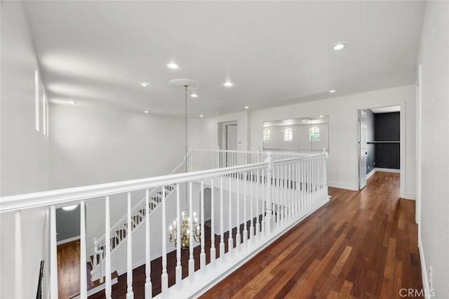 5 Vista Loreta, Lake Elsinore, CA 92532 - corridor with wood finished floors and recessed lighting