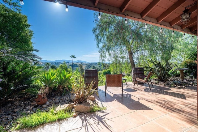 2278 Casitas Del Sol, Fallbrook, CA 92028 - view of patio / terrace featuring a mountain view
