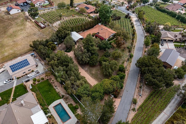 2278 Casitas Del Sol, Fallbrook, CA 92028 - aerial view of property's location featuring extensive farmland and rural landscape