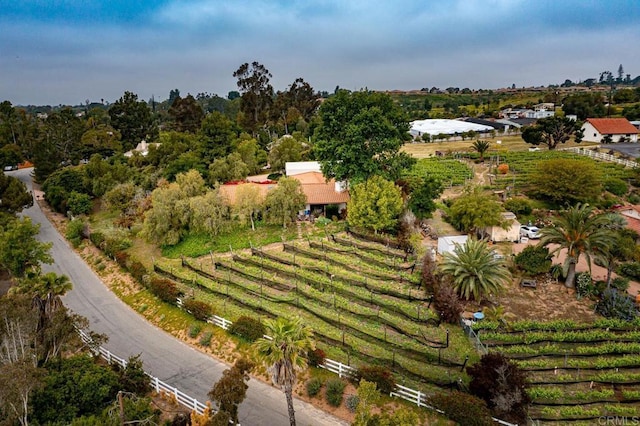 2278 Casitas Del Sol, Fallbrook, CA 92028 - aerial overview of property's location with abundant farmland and rural landscape