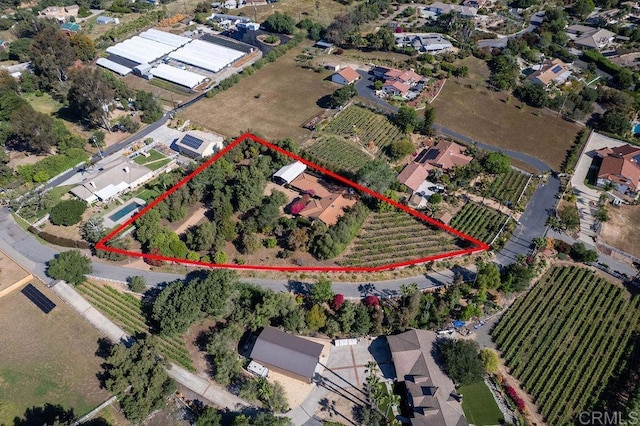 2278 Casitas Del Sol, Fallbrook, CA 92028 - view of property location featuring property boundaries highlighted and rural landscape