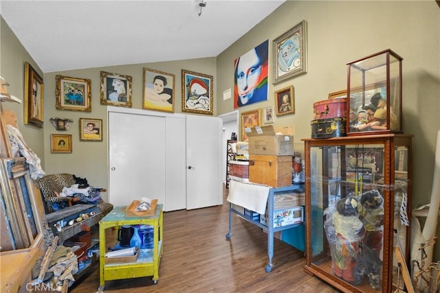 1943 Horseshoe Cir, Placentia, CA 92870 - home office with lofted ceiling and wood finished floors