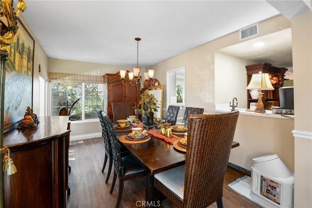 1943 Horseshoe Cir, Placentia, CA 92870 - dining area featuring wood finished floors and a chandelier