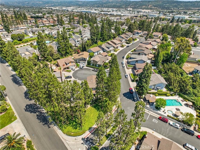 1943 Horseshoe Cir, Placentia, CA 92870 - aerial view of property and surrounding area featuring nearby suburban area and a pool area